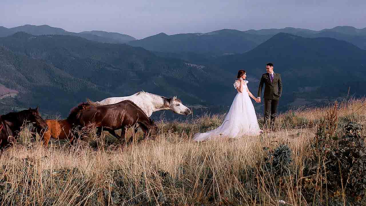 A happy intercultural couple, a Western man and a Chinese woman, enjoying a moment together.