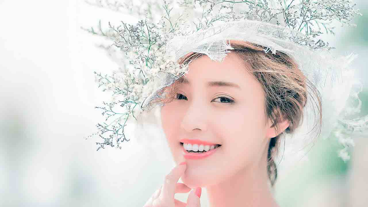 South Korean woman enjoying attention.